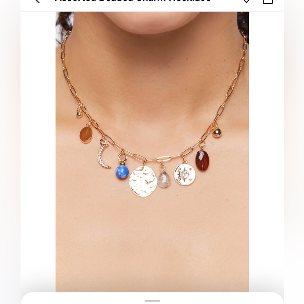Assorted Beaded Charm Necklace